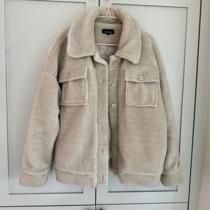 Lea & Viola Teddy Jacket cream over size